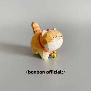 Cat Fat Home Run Handmade Wood Carving Fat Orange Tabby Cat Decoration Office Desk Surface Panel Car Decorative Creative Cute Birthday Gift