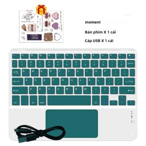 Bàn Phím Bluetooth Không Dây Kèm Chuột Dành Cho Điện Thoại Máy Tính Bảng Android IOS Windows - Hỗ Trợ Đa Ngôn Ngữ Bao Gồm Tiếng Tây Ban Nha Tiếng Do Thái Tiếng Nga
