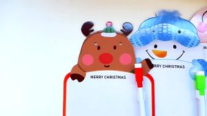 Christmas Drawing White Board Double Sided Writing Graffiti Kids Erasable 圣诞节礼物幼儿园早教双面写字涂鸦画板儿童可擦画板小学 生绘画板 M082