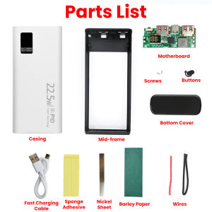 Gaqqee | 22.5W Sạc Nhanh Power Bank Module DIY Vỏ Với 2*1260110 Sạc Nhanh PD Pin Điện Thoại Di Động Cung Cấp Điện Ốp Lưng