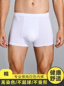 Pure White Cotton Mens Underwear Loose Fit High Waist Breathable Light Color Large Size Comfortable Boys Boxer Shorts Winter