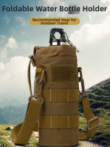 Insulated Water Bottle Protective Sleeve With Crossbody Molle System