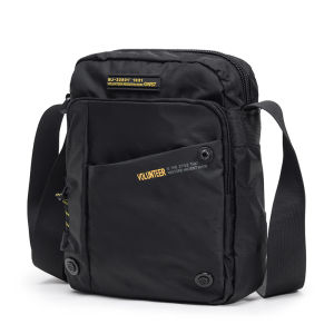 spaceman | Mens Commuter Oxford Cloth Canvas Crossbody Bag Fashionable Single Shoulder Bag Casual Small Bag Zipper Closure Business OL Style