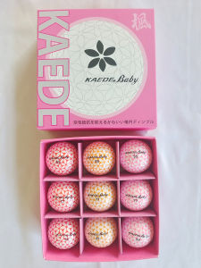 KAEDE Golf Balls Pink Sakura Cute Aim Line 9pcs Set Competition Distance Balls Double Layer Ball for Beginners