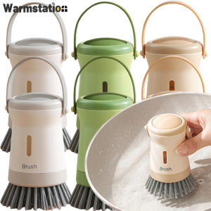 Dish Brush with Soap Dispenser Kitchen Wash Pot Astronaut Washing Utensils Automatic Soap Liquid Household Cleaning Accessories