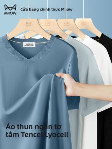 MiiOW | Áo Thun Nam Cổ V Tencel Lụa Thoáng Khí Tay Ngắn