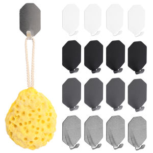 10Pcs Stainless Steel Hooks Towel Racks Wall Hooks for Household Kitchen Bathroom Strong Self-adhesive Hook