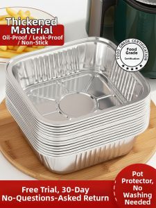 Baking and Roasting Aluminum Foil Pan for Air Fryers and Ovens