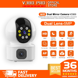 V380 Pro Dual Lens CCTV Camera No Need internet With Audio and Speaker Buy 1 Take 1 Mini IP Security Camera Outdoor HD Wireless CCTV Camera Wifi Connect 360 CCTV Light Bulb Connect to CP Auto Tracking Night Vision Waterproof Alarm Surveillance