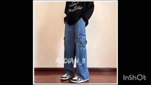 PROMO Celana Kulot Cargo Jeans Wanita & Celana Cargo Jeans Pria Premium Terlaris Korea Style