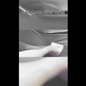 SATIN MATTE MOTOR SILVER STICKER(152CM-Custom) pelekat full body wrapping Sticker motor sticker kelabu vinyl wrap film