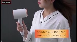 Máy sấy tóc tạo kiểu 2 chiều nóng lạnh tích hợp công nghệ ion âm và collagen bảo vệ tóc kiểm soát nhiệt thông mình công suất 2300w