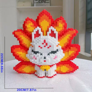 8347 Pieces Nine-Tailed Fox Building Blocks - DIY Educational Toys Colorful Design Suitable for Youth Fun Hands-On Assembly