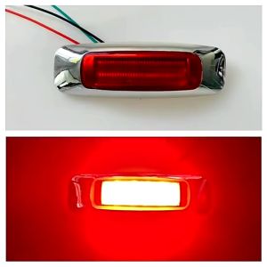 Lampu Led Bak Samping Sidelamp Mobil Truk 12Volt 24Volt Chrome Kedip Strobo Universal