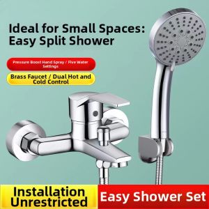 Separate Hot and Cold Two-Function Shower Set Full Copper Body