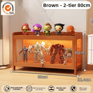 ZHUSHANXIA | Locked Transparent Lighted Dustproof Acrylic Display Shelf