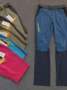 Quần Dài Thể Thao Ngoài Trời Thường Ngày Cho Nữ Mùa Xuân Thu Mỏng Thoáng Khí Màu Khối Ôm Vừa Vặn Co Giãn Cao Du Lịch Leo Núi Quần Dài