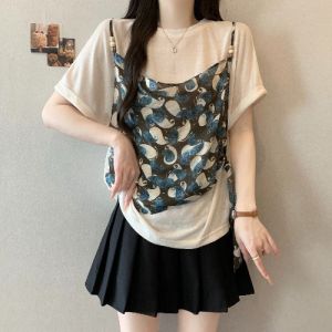 Floral Fashionable Slimming Oversized T-shirt