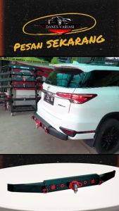 PROMO TOWING BELAKANG CUSTOM EMBOSS - ALL NEW FORTUNER TOWING CUSTOM FORTUNER WITH LAMP Premium Car Accessories Murah Bisa COD