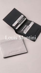 Louis Montini Cowhide Credit Card Holder กระเป๋าเก็บบัตร หนังวัวแท้ กระเป๋าใส่บัตรเครดิต WK23