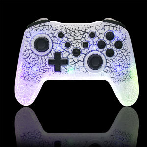 GAMINJA Wireless Gamepad LED CRACK PROCESS For Nintendo Switch TV Box PS3 Joystick Controller Six axis gyroscope Dual Vibration