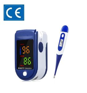Pulse Oximeter Finger Clip Pulse Thermometer Electronic Soft Head Oral Armpit Temperature Measurement Household Adults Children