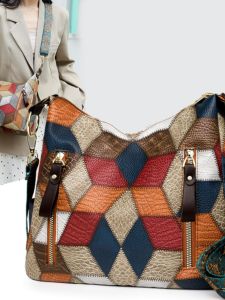 Túi Đeo Chéo Da Mềm Dung Tích Lớn Nhiều Ngăn Thời Trang Cho Phụ Nữ Trung Niên Thường Ngày Mùa Xuân 2024 Túi Đeo Vai Đơn