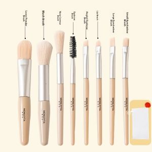 MONLEYTA | Complete Makeup Brush Set Soft Bristle Blush Highlight Nose Shadow Eye Shadow Blade Brush Beginner Friendly Holiday Gift Set