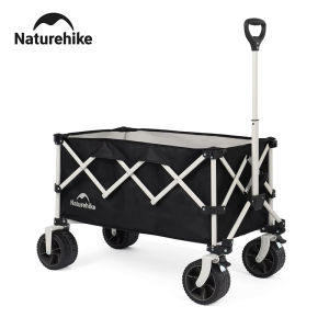 Naturehike camper outdoor camping picnic pull cart collapsible folding wagon folding trolley large capacity 140L/280L/340L thick wheel