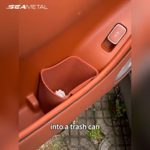 SEAMETAL Car Storage Box Door Organizer Waterproof Silicone Umbrella Holder Car Umbrella Holder Wet Waste Dry Storage Universal Clip Multifunctional Trash Container