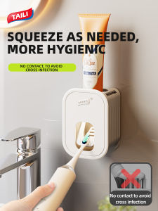 Taili Kem đánh răng tự động Dispenser tường sáng tạo núi và nhỏ Giá để bàn chải đánh răng ép cho gia đình tắm phòng tắm