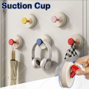 YESPERY Reusable Suction Cup Hooks Punch-free Wall Mounted Hook Towel Hanging Holder Bathroom Kitchen Vacuum Suction Cup Hook Cabinet Knob