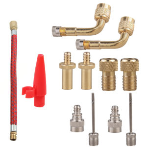 A Set of Bicycle Valve Adapter Inflatable Joint Pipe Valve Adapter SV AV DV Bicycle Pump