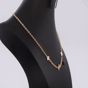 Hyl Jewelry 322N Kalung Titanium Wanita Karat Emas Silver Asli Panjang Muda Dan Anti Luntur