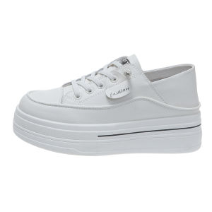 Womens High Top Sneakers Spring 2025 Boosted Height Casual Shoes Wear-Resistant Platform All-Match Flat Heel Versatile Shoes