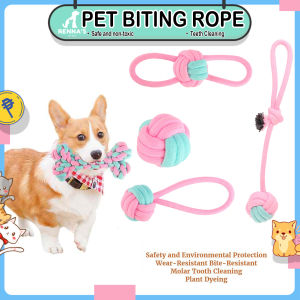 Rennas Dog Rope Toy For Dogs Chew Toy Pet Toy Cat Toy Tartar Remover Dog Chew Toy Puppy Toy Clean