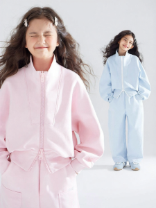 MUCMUKN | Antibacterial Double-Sided Air Layer Girls Knit Sportswear