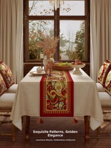 FANJUTAIDU | Retro Decorative Table Runner Red