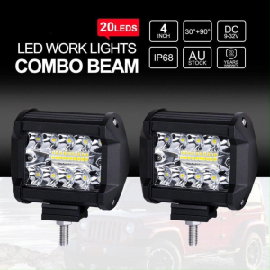 LED SPOT BEAM US 60Wไฟสปอร์ตไลท์รถยนต์ ไฟหน้ารถ ไฟท้าย ไฟช่วยตัดหมอก สว่างมาก 12V-24V เเสงขาว (ราคาต่อ1pcs)