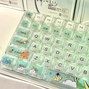 【Keycap Only】Future City Double layer keycap 84 Keys Cherry Profile 6.25U Spacebar Suitable For 84 key mechanical keyboard