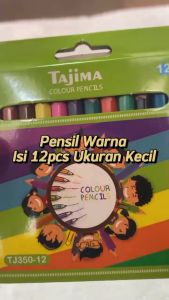 Crayon Pensil Warna 12 pcs Ukuran Kecil / Collor Pencil Paper Box Classic / K P