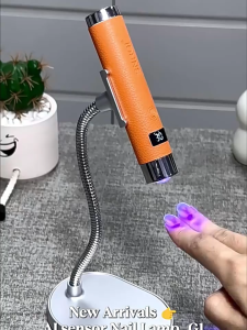 AI Smart Sensor Nail Lamp 2 in 1 Desktop UV LED Nail Dryer Upgraded Curing Beads Hand-Free Timed Mode Soft Leather Texture Multiple Colors For Gel Polish And Wearable Nails