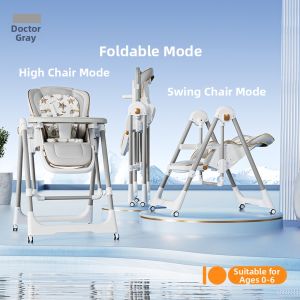 LIWAN | Foldable Portable 2-in-1 High Chair Rocking Chair for Baby