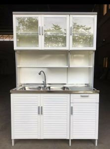 ตู้ครัวอลูมิเนียมแท้ 100% SIZE 120 CM / 2 อ่าง