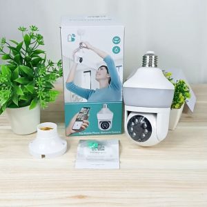 Ajiko Lamp กล้องวงจรปิด wifi กล้องหลอดไฟ LED สว่าง ภาพชัด พูด 2 ทาง ดูผ่านมือถือ หมุน360 ํ อินฟาเรด