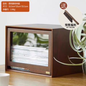 Real Wood Toy Display Cabinet Flip Cover Style Transparent Dustproof Home Use Storage Shelf American Style Furniture