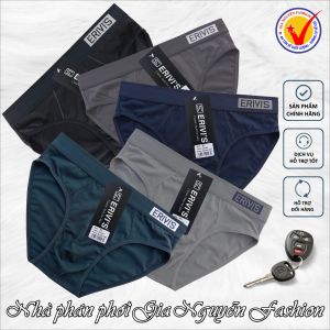 [Mẫu mới] Bộ 5 quần sịp nam cao cấp Erivis Chất Cotton Bambo co giãn đa chiều Hàng Việt nam chất lượng cao