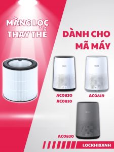 Lõi lọc không khí PHILIPS cho máy AC0820 AC0819 AC0810 AC0830 model FY0194. Lõi lọc giá rẻ dễ dàng thay thế lọc sạch bụi mịn