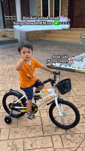 Kids Bicycle 12/16 inch Basikal Budak Rubber Wheels Childrens Bicycle Aged 2-8 Kids Toy Gift Bicycle With Rubber Wheel Children Electric Bicycle Bicycle Trailer For Kids Childrens Tricycle - Lazada