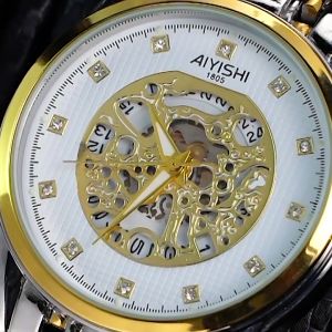 AIYISHI Jam Tangan Pria Desain Mekanik Non Otomatis Anti Air Waterproof (W1-008-1805)